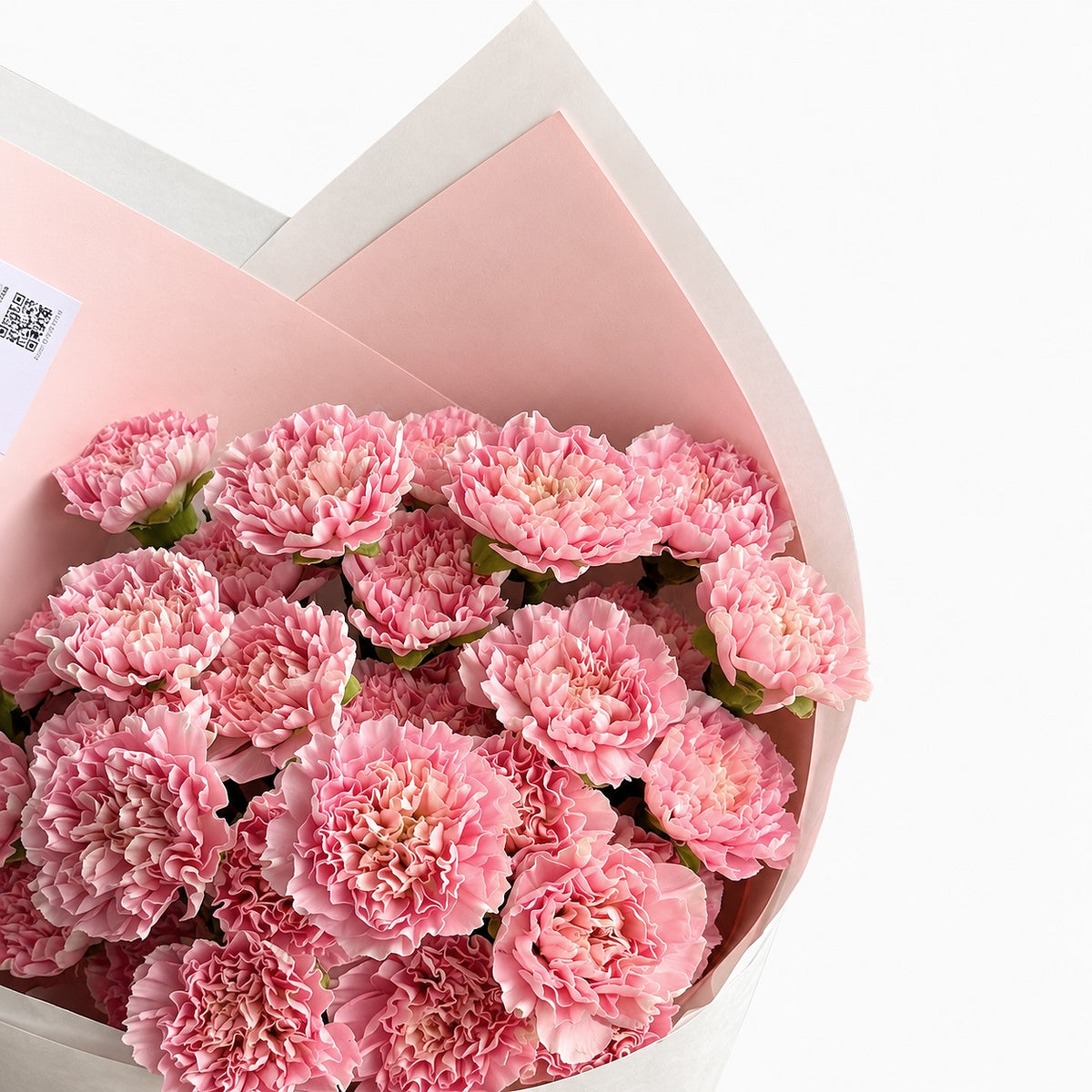 Bó Hoa Cẩm Chướng Hồng Bọc Giấy Trắng | Quà Tặng 20/10 Cho Mẹ · Cô Giáo · Bạn Bè · Đồng Nghiệp [HCM Only]