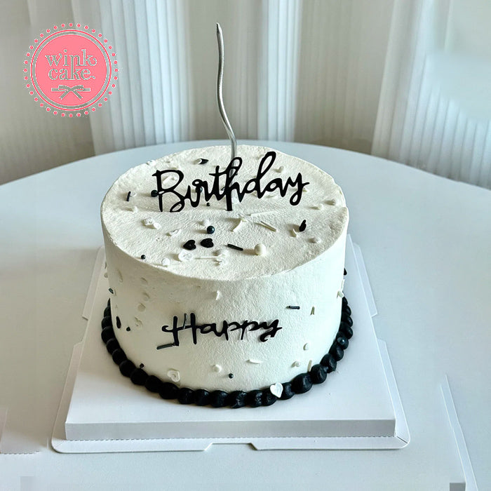 Trang trí standee HB đơn giản cho bánh sinh nhật nam