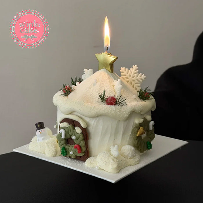 Bánh kem ngôi nhà tuyết sáng tạo tặng trẻ Christmas Cake WinkCake