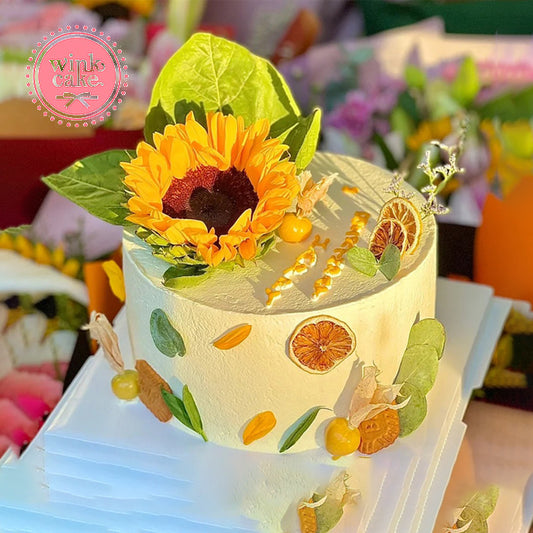 【快递】向日葵生日蛋糕预订免运费胡志明市