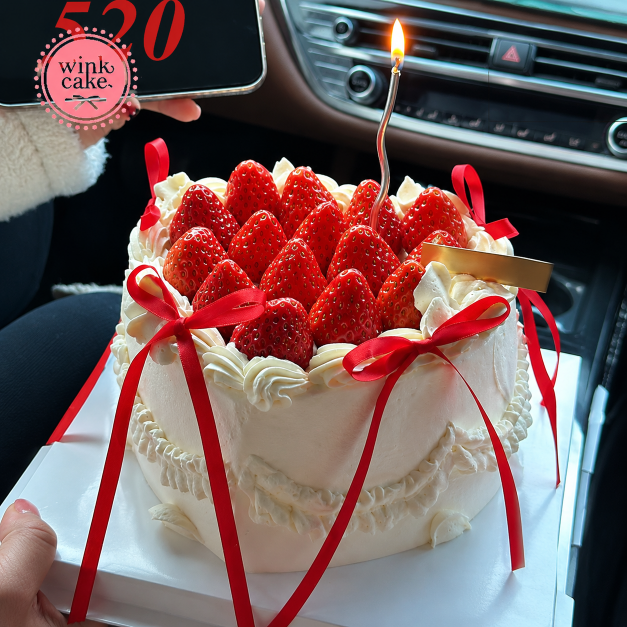 Bánh kem Bánh sinh nhật Hot Trái tim Full Dâu tây tươi WinkCake