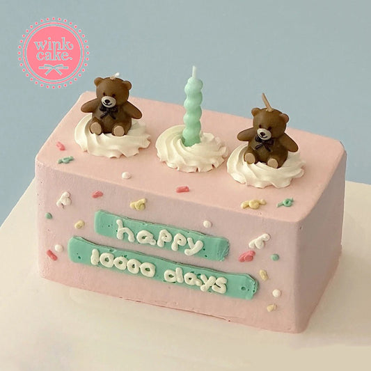 【快递】创意韩式方形生日蛋糕 预购免邮 胡志明市