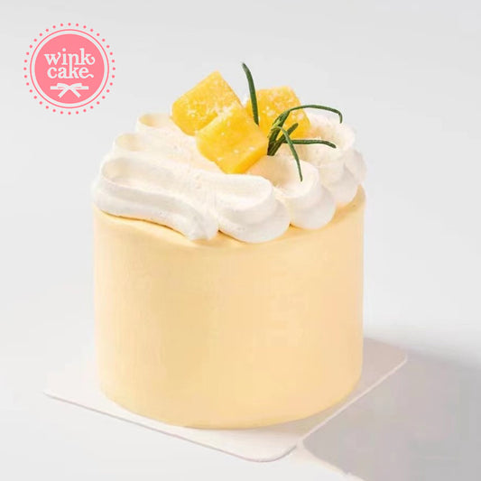 WinkCake 浅橙色芒果迷你生日蛋糕
