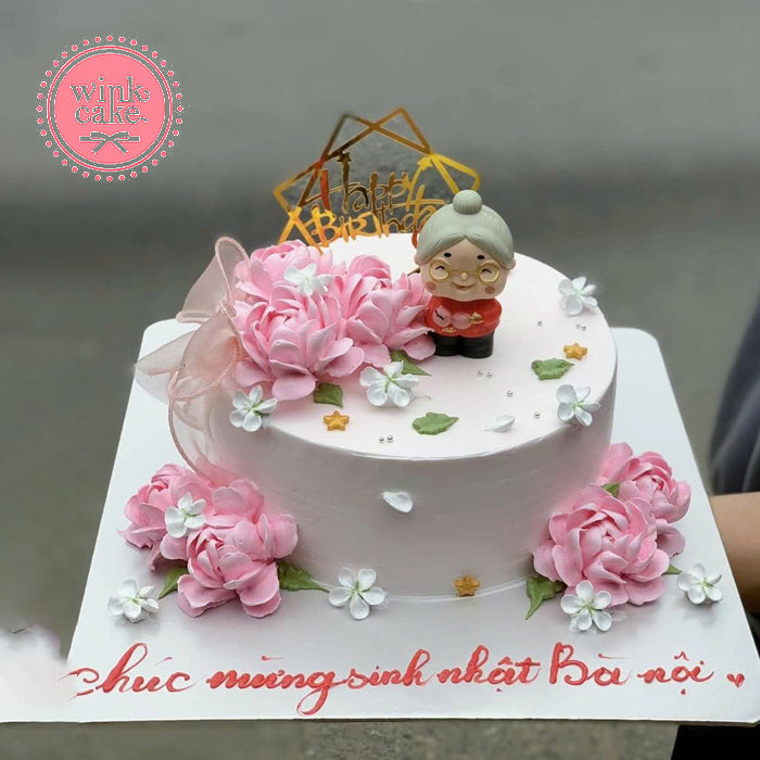 Bánh kem Bánh sinh nhật dễ thương dành tặng Bà Winkcake Freeship HCM
