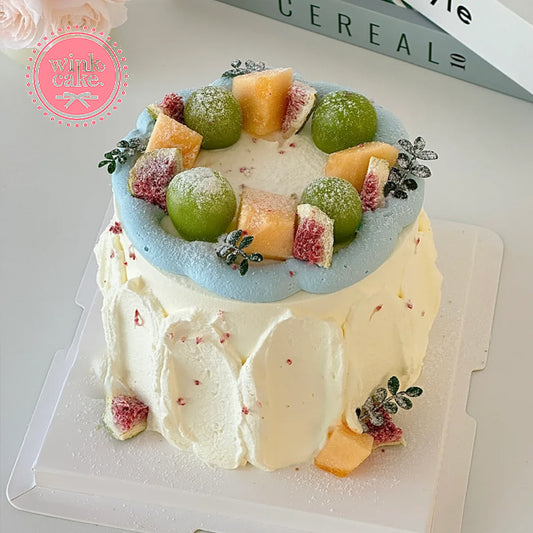 Birthday cake simple fruit wreath pre-order free postage winkcake