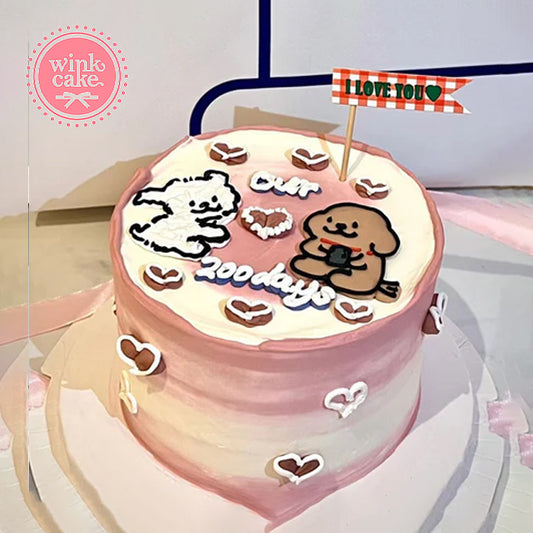 蛋糕 生日蛋糕 3D 宠物形状蛋糕 WinkCake