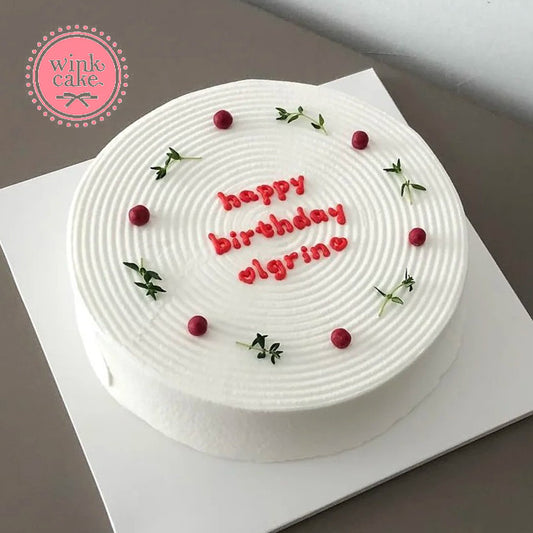 【快递】简约清新生日蛋糕送女朋友 胡志明市订购生日蛋糕包邮