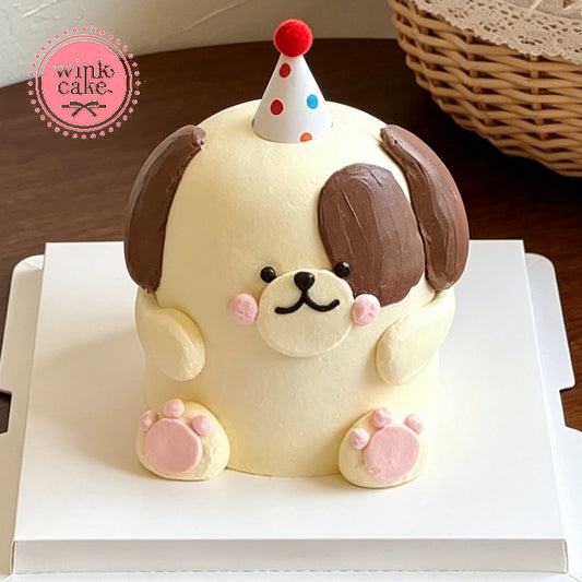 Bánh kem tạo hình 3D Cún con cute Quà sinh nhật dễ thương cho bé