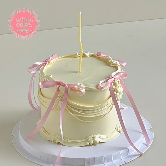 【快递】芭蕾风格丝带生日蛋糕适合女朋友拍照，胡志明市包邮