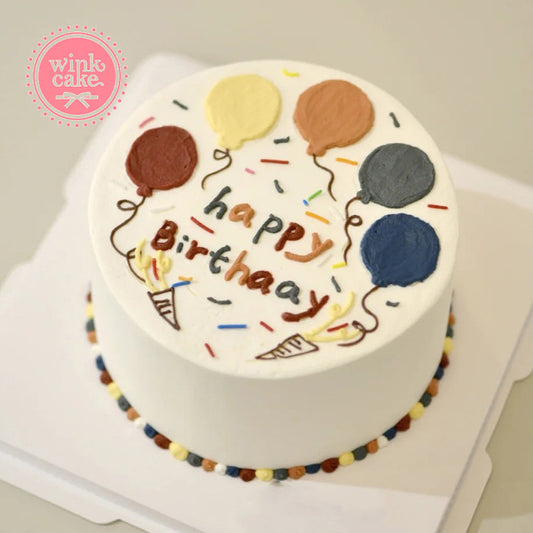 Bánh kem Bánh sinh nhật dễ thương họa tiết bóng bay WinkCake