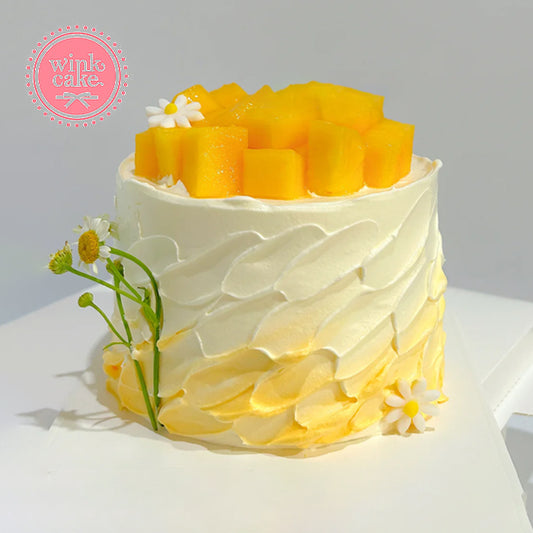 芒果生日蛋糕，水果蛋糕，预购免运费 winkcake
