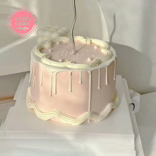 【快递】简约优雅生日蛋糕Instagram预订免运费胡志明市