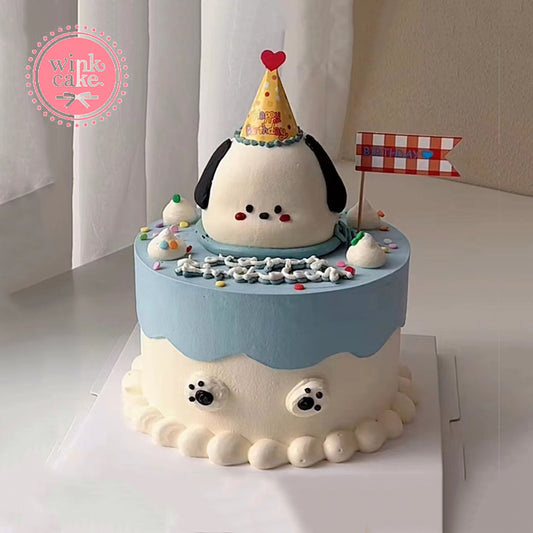 【快递】3D蛋糕创意小狗造型可爱生日蛋糕预订胡志明市包邮