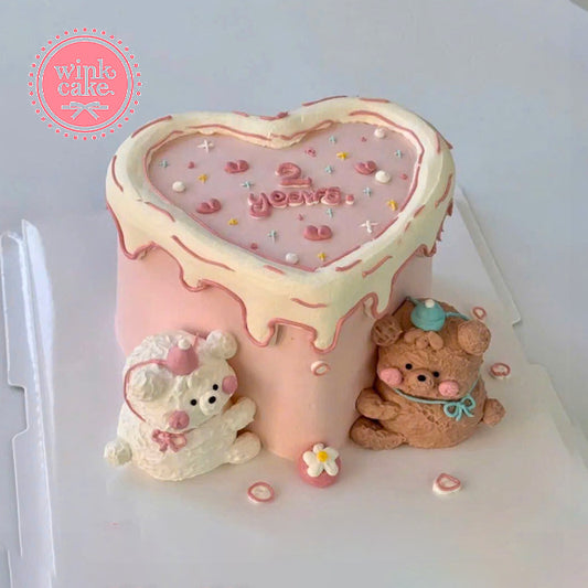 蛋糕 心形 生日蛋糕 送给爱人的 WinkCake