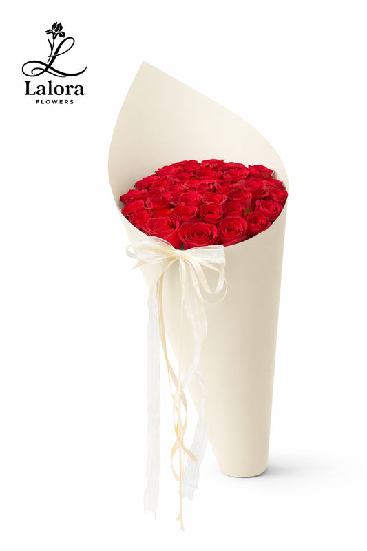 [Ship HCM] Bó Hoa Ốc Quế Hoa Hồng Đỏ Rực Rỡ – Quà Tặng Sinh Nhật & Kỉ Niệm