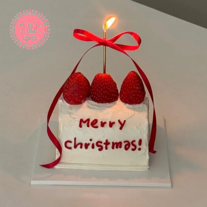 Bánh kem Dâu tây khối chữ nhật xinh xắn tặng bạn gái WinkCake