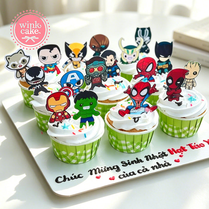 Set Cupcake Siêu Anh hùng MARVEL Quà tặng Bé Quốc tế Thiếu nhi