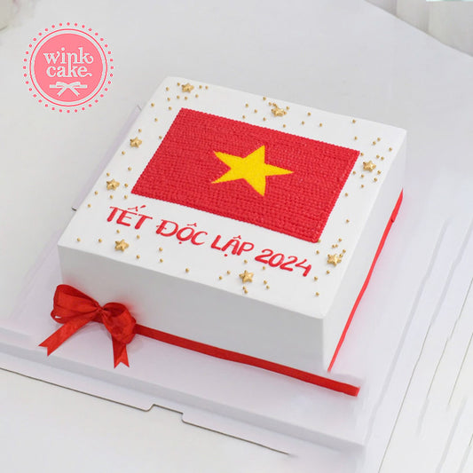 Bánh hình chữ nhật hình lá cờ quà tặng Quốc khánh