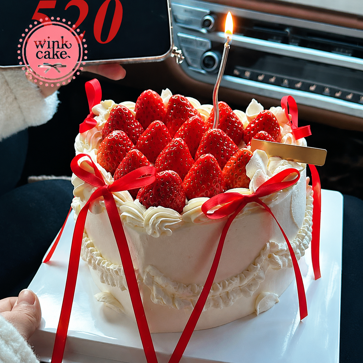 Bánh kem Bánh sinh nhật Hot Trái tim Full Dâu tây tươi WinkCake