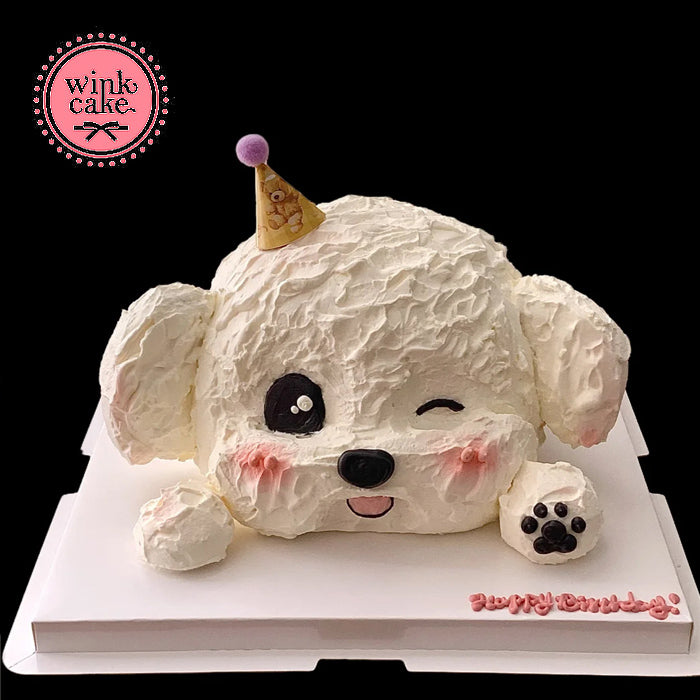 Bánh sinh nhật hình chú chó con dễ thương 3D