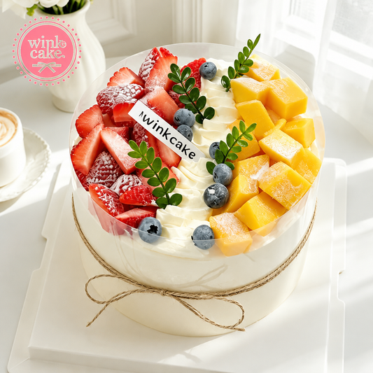 Cake, Birthday cake, Chopped fruit, WinkCake decorations