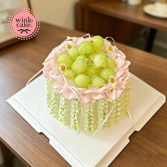 新鲜青葡萄生日蛋糕