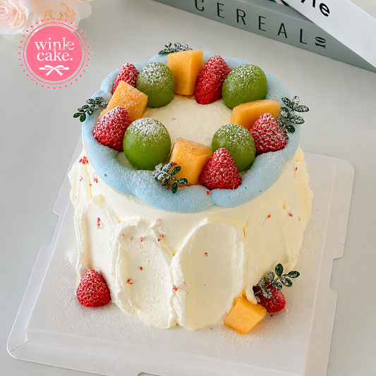 蛋糕生日蛋糕简单水果花环预购免邮winkcake
