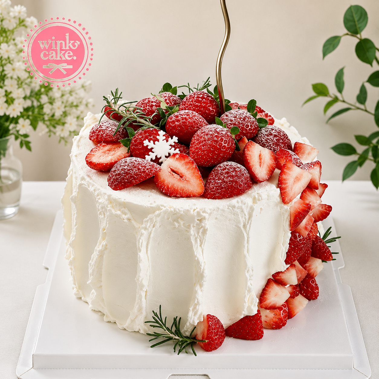 新鲜蓝莓草莓蛋糕 WinkCake 生日蛋糕