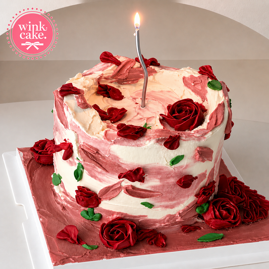 [BEST SELLER] Winkcake Rose Artistic Goddess Birthday Cake