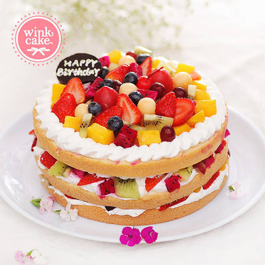 Cake Birthday Cake Mixed Fresh Fruit WinkCake
