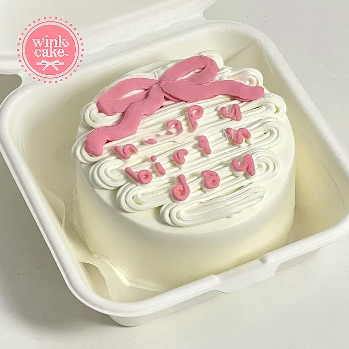 蛋糕生日蛋糕便当粉色蝴蝶结