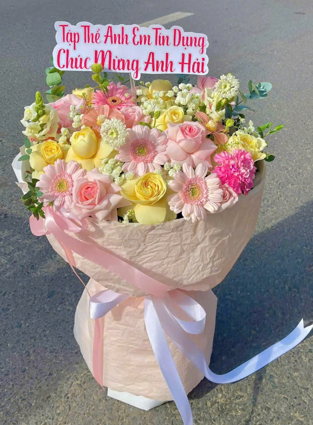 Bó Hoa Hồng Mix Hoa Đồng Tiền Quà tặng mừng Khai trương, Thăng chức và Sinh nhật